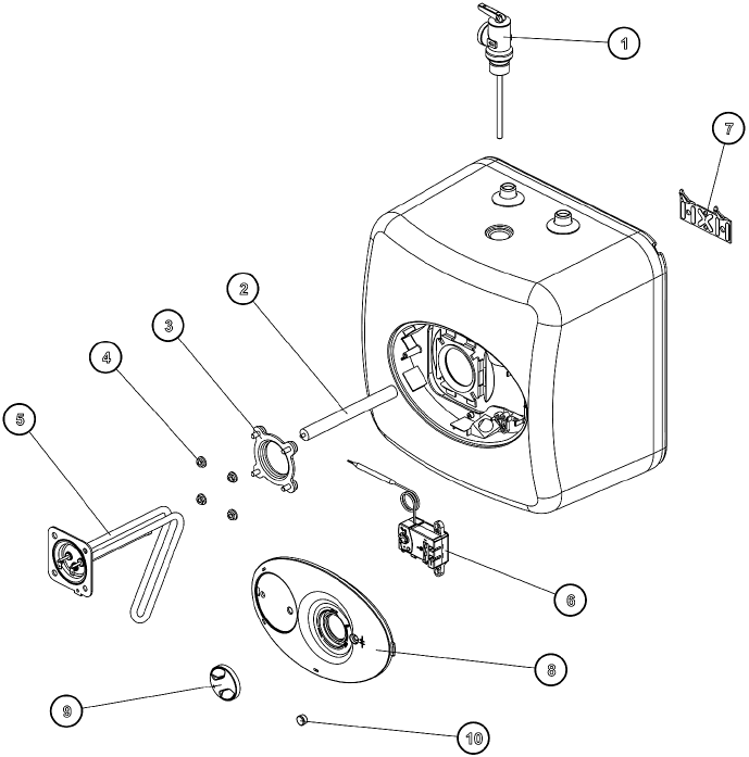 DIAGRAM NOTRANJIH KOMPONENT ARISTON GL 2.5 S, 4 S, 4 CA S, 6+ S