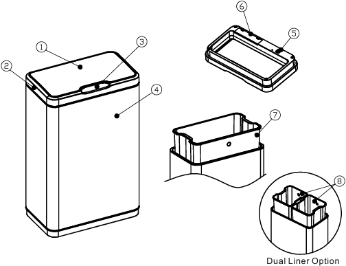 Liste des pi&egrave;ces