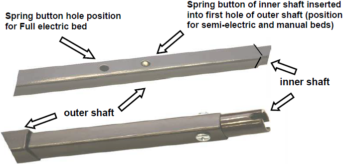 Dettaglio in sezione dell'albero motore: albero interno gi&agrave; inserito nell'albero esterno