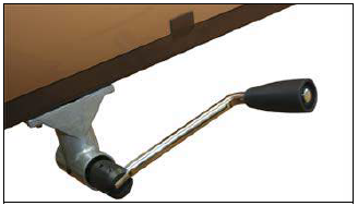 Letto semi-elettrico: manovella Hi-Lo mostrata