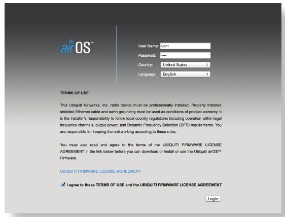 airOS:n k&auml;ytt&auml;minen