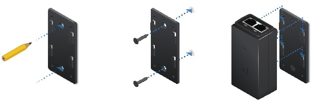 PoE-sovittimen kiinnitys (valinnainen)