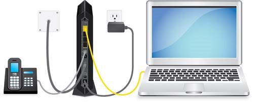 Podłącz modem kablowy do komputera