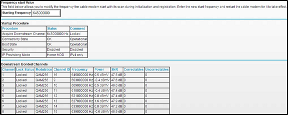 Ver la inicializaci&oacute;n del cable m&oacute;dem Paso 1