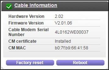 Ver el estado del cable m&oacute;dem