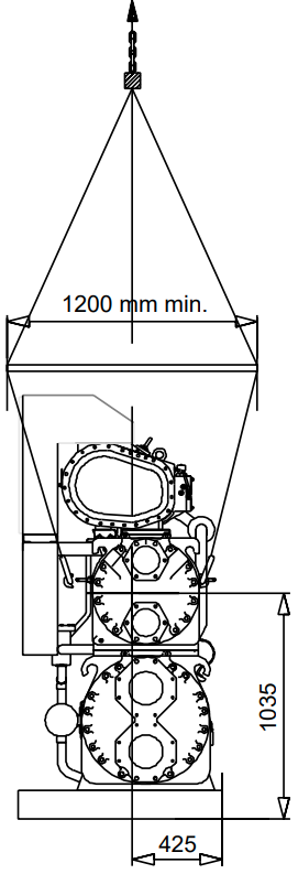 30HXC 200-285 Hebeanweisungen Schritt 1