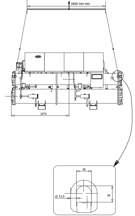 30HXC 200-285 Instrucciones de elevaci&oacute;n Paso 2
