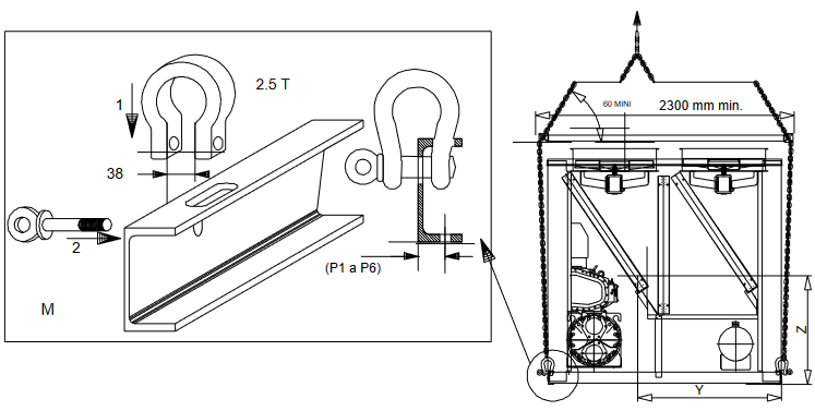 30GX 207-267 Lifting Instructions Step 1