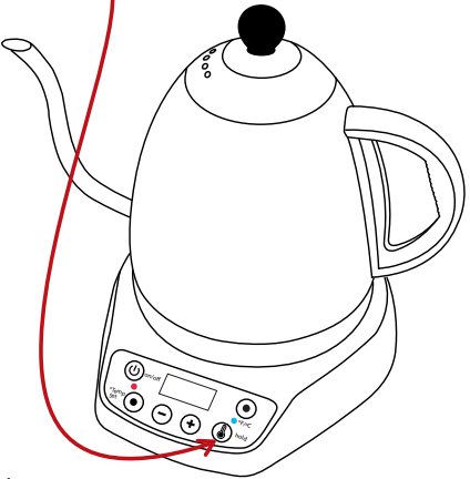Auswahl der Wassertemperaturhaltefunktion