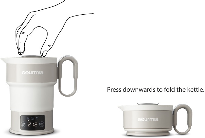 ZUSAMMENKLAPPEN DES WASSERKOCHERS