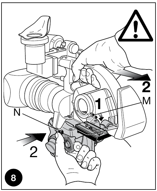 REMOVE THE CAMCORDER FROM THE HEAD 