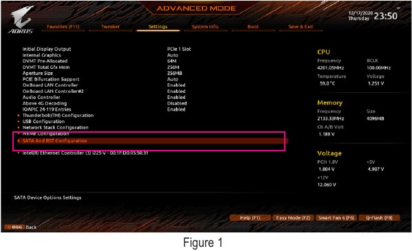 Configurarea modului controlerului SATA &icirc;n BIOS Setup