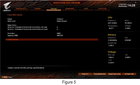 Configurare RAID UEFI - Pasul 4