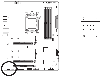 F_AUDIO (Conector de &aacute;udio do painel frontal)