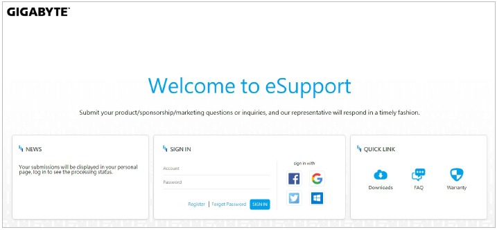 &Chi;&rho;ή&sigma;&eta; &tau;&omicron;&upsilon; GIGABYTE eSupport