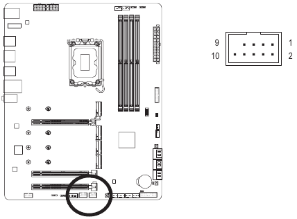F_USBI/F USB2 (USB 2.0/1.1 Headers)