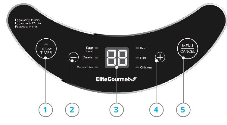 Elite Gourmet EGC314B - 14-Egg Programmable Easy Egg Cooker, Steamer ...