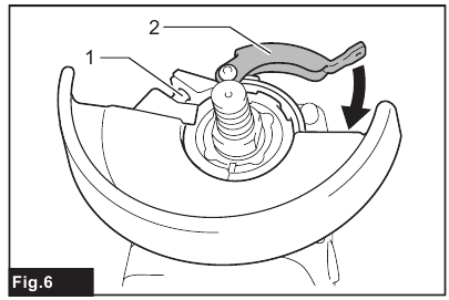 Kwa kifaa chenye kinga ya gurudumu ya aina ya lever ya kubana - Hatua ya 2