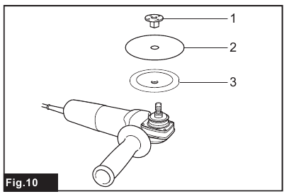 Kufunga au kuondoa diski ya abrasive