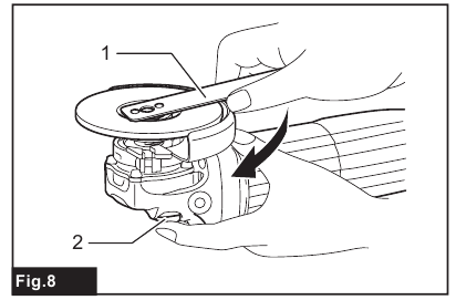 Kufunga au kuondoa gurudumu la katikati lililoshushwa au diski ya mbao - Hatua ya 2
