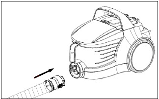 Naudojimas - Žarnos prijungimas/nuėmimas