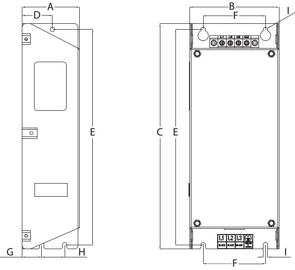 S&uuml;r&uuml;c&uuml; Boyutları - B&ouml;l&uuml;m 2 - EMC Filtreleri