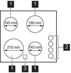 Cooking surface layout