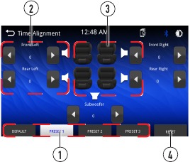 Funcionamiento del audio - Men&uacute; de alineaci&oacute;n de tiempo