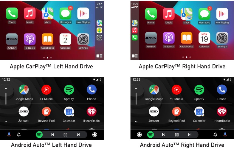 Opciones de configuraci&oacute;n de la orientaci&oacute;n de conducci&oacute;n