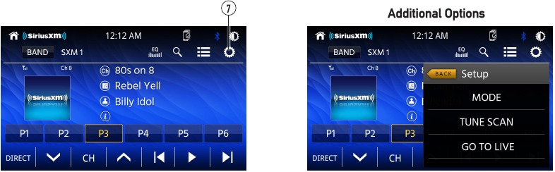 Opciones adicionales de la radio satelital SiriusXM