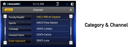 Funcionamiento de la radio satelital SiriusXM - Modo de b&uacute;squeda
