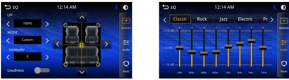 &Auml;&auml;nitoiminnot - Taajuuskorjaimen valikko