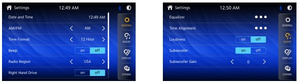 Yleiset toiminnot - Asetusvalikko