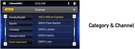 SiriusXM-satelliittiradion k&auml;ytt&ouml; &ndash; hakutila