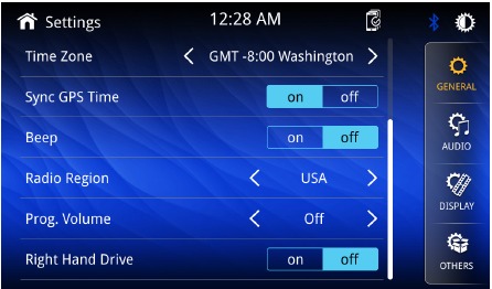 Innstillinger for kj&oslash;reretning