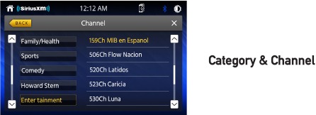 SiriusXM Satellite Radio Operation - Search mode