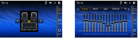 Ajuste no Menu do Equalizador