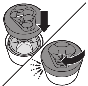 Vuelva a colocar la parte superior del Quick Clean Pod en la base y g&iacute;rela en el sentido de las agujas del reloj hasta que oiga un clic