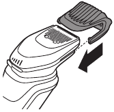 Cuando el peine est&eacute; seco, vuelva a colocarlo en el moldeador de barba