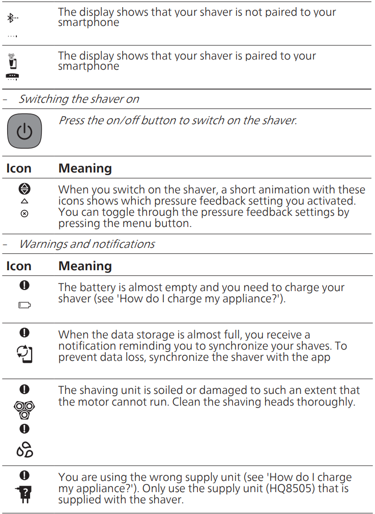 Descripci&oacute;n de los iconos de la pantalla - Parte 2