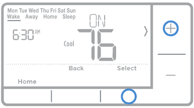 Picha ya skrini ya chaguo za Kuwasha/kuzima ratiba