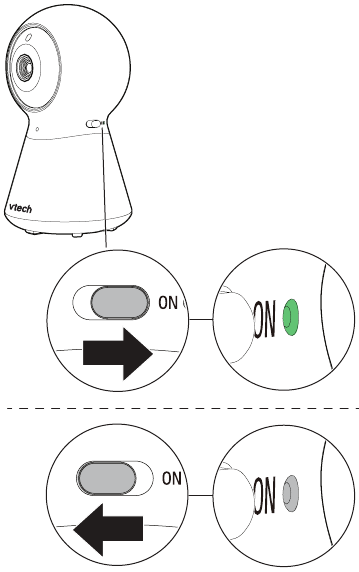 Virran kytkeminen p&auml;&auml;lle tai pois p&auml;&auml;lt&auml; - Vaihe 1 - Liu'uta kytkint&auml;