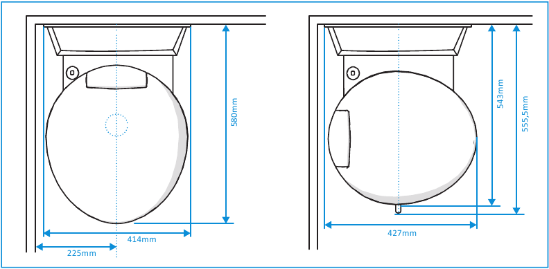 Dimensiones principales del ba&ntilde;o de C223-CS