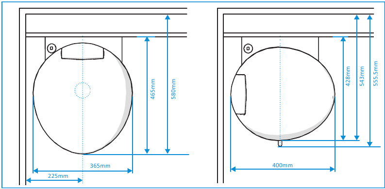 Dimensiones principales del ba&ntilde;o de C223-SWE