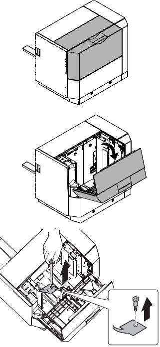 BP-LC10 LARGE CAPACITY TRAY - Releasing the lock