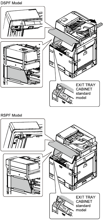 Fixing tape and protection material removal