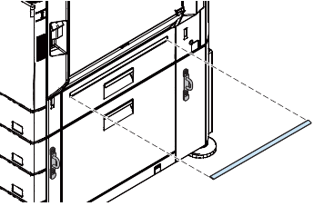 Main unit large tray connection - Step 1