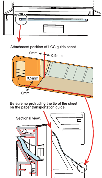 Main unit large tray connection - Step 2