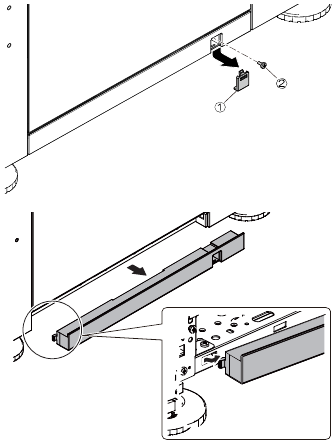 Main unit large tray connection - Step 3