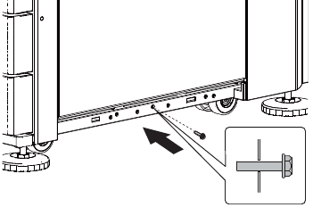 Main unit large tray connection - Step 4